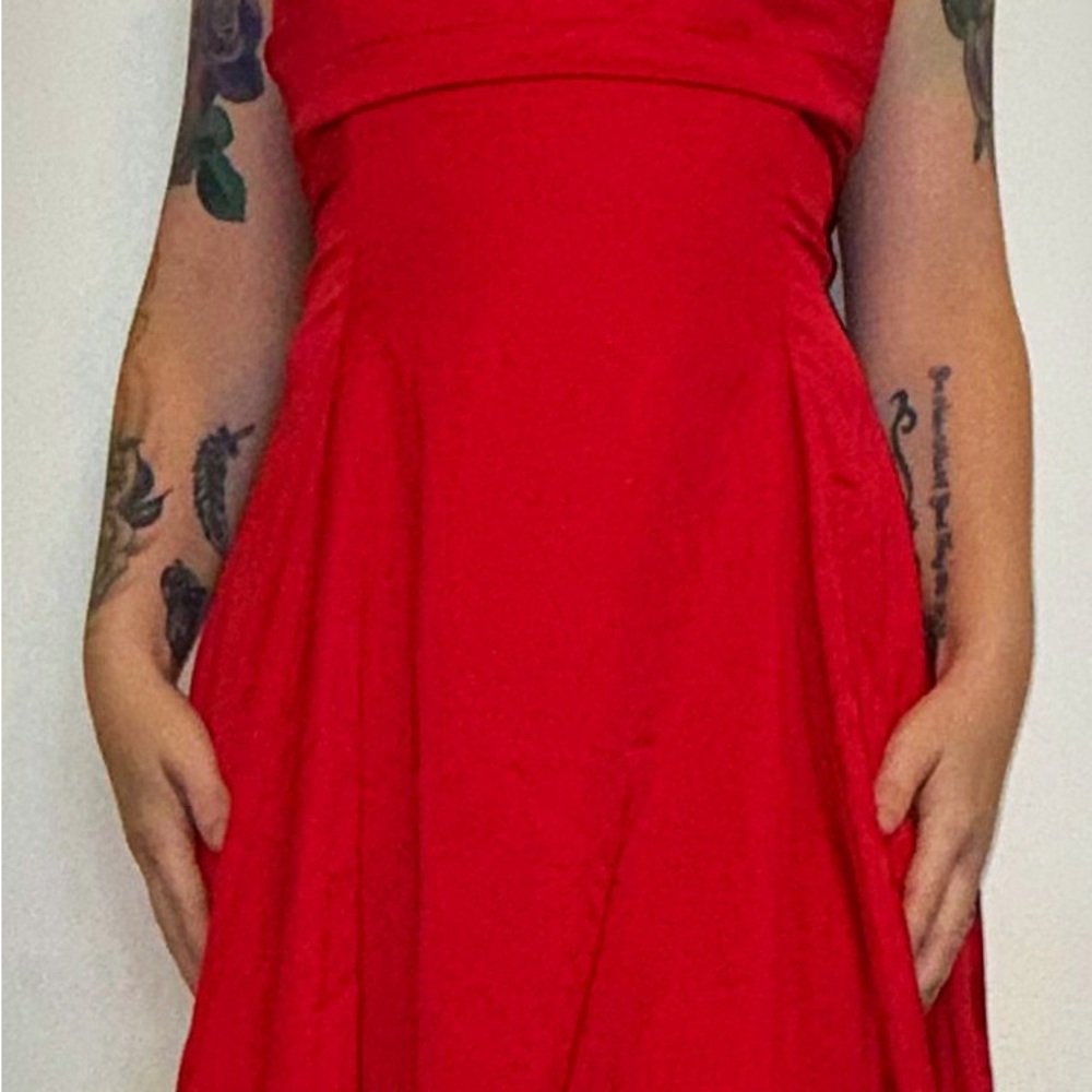 Lucy in the Sky Red Silk Dress